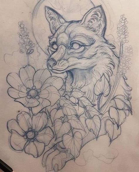 Thighs Drawing, Fox Tattoo Design, Tier Tattoo, Drawing Tattoo, Fox Tattoo, Desenho Tattoo, Sketch Inspiration, Fox Art, Animal Sketches