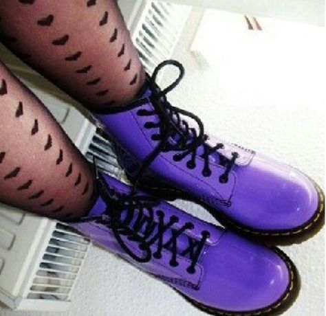 Purple. Purple Doc Martens, Galaxy Converse, Galaxy Vans, Amity Blight, Wearing Purple, Tokyo Street Fashion, Stephanie Brown, Dr Martens Boots, Purple Shoes