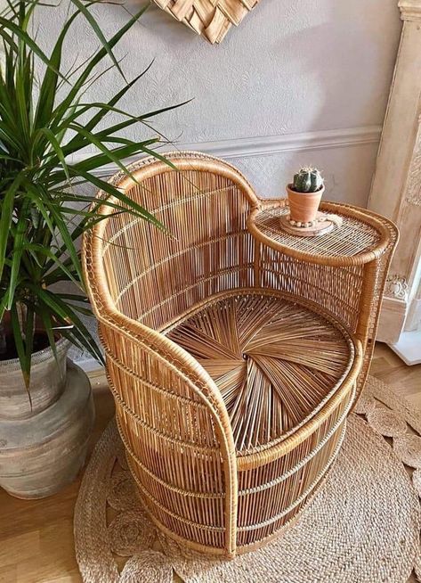 Bohemian Chair, Chair Rattan, Chic Chair, Peacock Chair, Cozy Chair, Rattan Armchair, Boxing Day, Cute Room Decor, Wicker Furniture