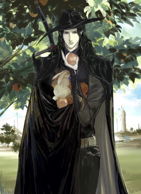 Vampire D Hunter, Vampire Hunter D Bloodlust, Yoshitaka Amano, Vampire Hunter D, Vampire Hunter, Dracula, On Tumblr, Anime Character, Art Style