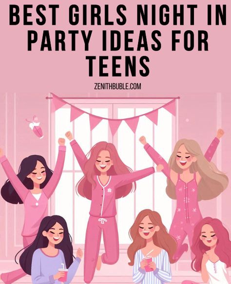 Discover the top 20 fun and creative 'Girls' Night In' party ideas for teens! From movie marathons to DIY spa days, find the perfect plan to make your Fun Nights With Friends, Party Ideas For Teens, Girls Night In Party Ideas, Diy Spa Day, Spa Days, Girls Night In, From Movie, Diy Spa, Movie Marathon