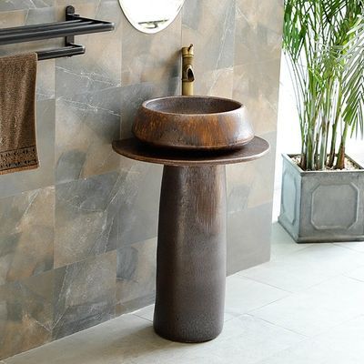 Wastafel Outdoor, Modern Pedestal Sink, Sink Dimension, Luxury Powder, Pedestal Bathroom Sink, Sink Ideas, Washbasin Design, Faucet Bathroom, Pedestal Sinks