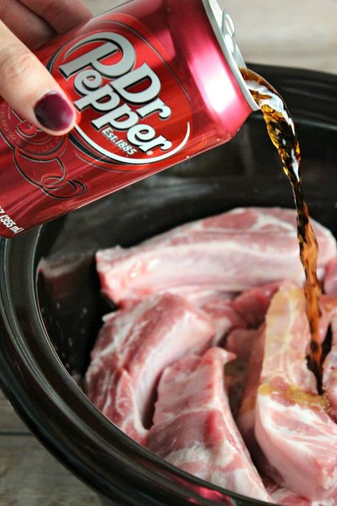 Dr Pepper Bbq Ribs, Dr Pepper Ribs, Crockpot Bbq Ribs, Slow Cooker Ribs Recipe, Ribs Recipes, Crockpot Ribs, Slow Cooker Ribs, Sunday Dinners, Pork Rib Recipes