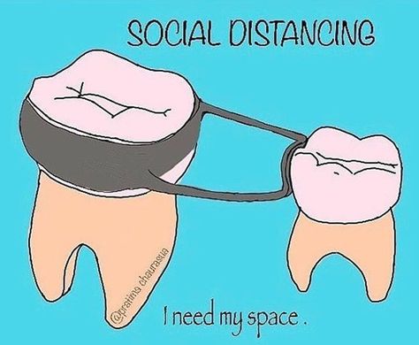 Even dental appliances follow CDC guidelines  #spacemaintainers #covidhumor #socialdistancing #dentalnerd #lafayettepediatricdentistry