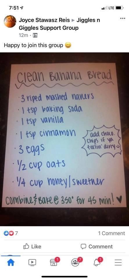 Clean Banana Bread, Banana Bread Recipe, Banana Recipes, Healthy Sweets, Banana Bread Recipes, Sweets Treats, Healthy Options, Healthy Treats, Healthy Baking