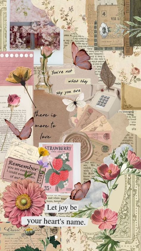 Pink Scrapbook, Cute Simple Wallpapers, Iphone Wallpaper Girly, Vintage Collage, Dessin Adorable, Cute Patterns Wallpaper, Pretty Wallpaper Iphone, Simple Wallpapers, Pretty Wallpapers Backgrounds