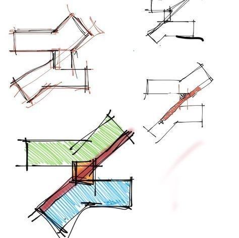 Form Generation Architecture Diagram, Architectural Forms Concept Shape, Cultural Center Architecture Concept, Interlocking Architecture, Architecture Knowledge, Kindergarten Architecture, Hangar Design, Waterfront Architecture, Architecture Design Presentation