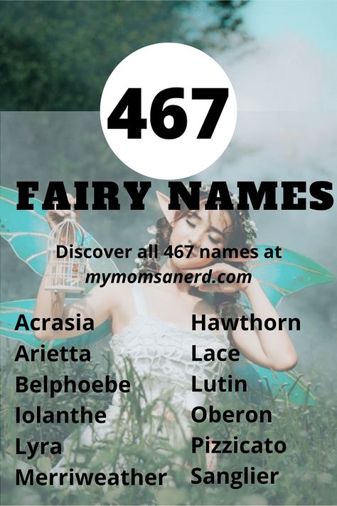 Our collection of hundreds of fairy names range from nature themed to magical, historical, literary, and mythological. Let your imagination take flight with our extensive list! Fae Last Names, Fae Names Girl, Fairy Names Ideas, Medieval Girl Names, Fae Names Male, Cottage Core Names, Faerie Names, Types Of Fae, Fae Names