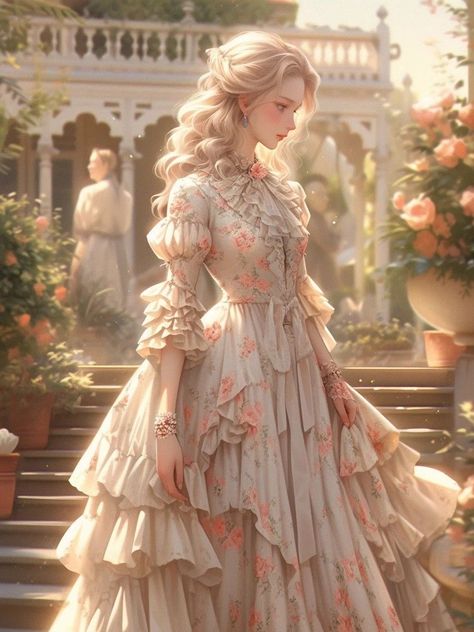 Victorian Era Dresses, Queen Dresses, Royal Dresses, Fantasy Gowns, Anime Dress, Indian Designer Outfits, Art Dress, Classy Outfits, Dress Accessories