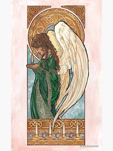 Alchemical Wedding, Art Nuevo, Art Nouveau Mucha, Angel Illustration, Illustration Art Nouveau, Mucha Art, Illustration Board, Art Nouveau Illustration, Angel Drawing