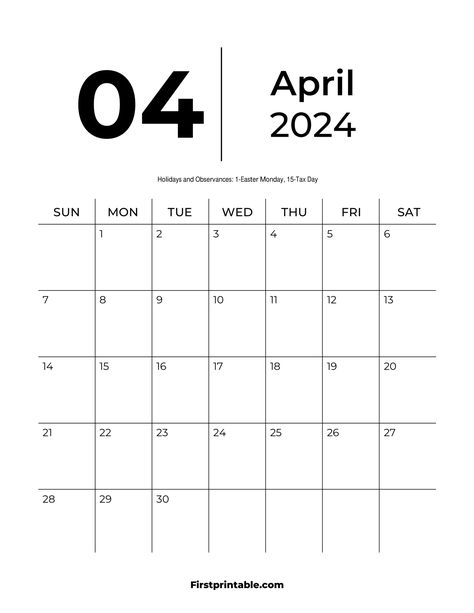 Free Printable & Fillable April Calendar 2024 2024 April Calendar, April 2024 Calendar Printable, April 2024 Calendar, Calendar Aesthetic Printable, April Calendar 2024, Printable Calendar 2024, April Calender, Free Printable Weekly Planner Template, Business Planner Organization