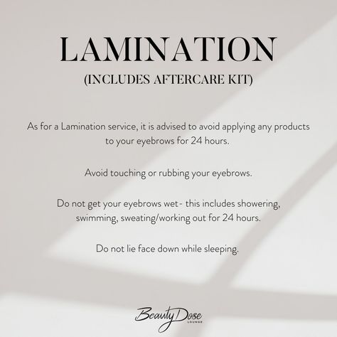 Beautiful brows take some TLC! 🌿✨ Aftercare is just as important as the shaping itself. Keep your brows looking their best by following these simple tips for Lamination, Tinting, Hybrid Tint, and Threading. Your brows will thank you! 💖 Have a fun weekend everyone! 🤩 . . . . . #bayareabrows #bayareaeyebrows #eyebrowthreading #brows #eyebrows #threading #hybridtint #browtint #hybridbrows #lamination #salon #bayareawaxing #bodywaxing #armwax #underarmwax #legwax #backwax #stomachwax #chestwax #... Brow Waxing Aesthetic, Brow Lamination Aftercare, Eyebrows Threading, Underarm Waxing, Brow Threading, Esthetics Room, Skin Facts, Eyebrow Tinting, Brow Wax