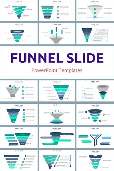 Funnel PowerPoint Slide Templates - creative design business presentation templates in PowerPoint. Ready template, easy to edit. #Funnel #PowerPoint #Design #Creative #Presentation #Slide #Infographic #Template Sales Funnel Template Design, Ppt Infographic Design, Funnel Design Ideas, Funnel Design Inspiration, Business Infographic Templates, Funnel Infographic, Sales Funnel Design, Best Presentation Templates, Powerpoint Slide Templates