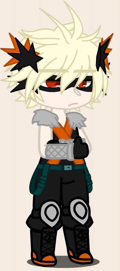 Deku Hero Costume Gacha Club, Gacha Bakugou, Gacha Club Outfits Girl, Bakugou Hero Costume Gacha Club, Katsuki Bakugou Hero Costume, My Hero Academia Gacha Club, Gacha Club Bakugou, Mha Pro Heroes Gacha Club, My Hero Academia Uniform