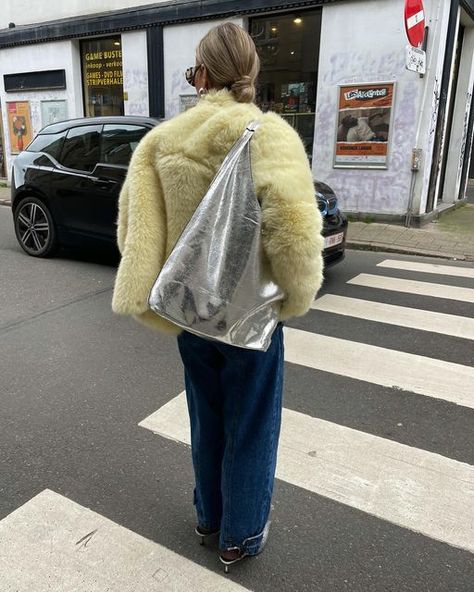 Tin Vcb on Instagram: "The faux fur game 🧸 Swipe to see what happens when you pose on pedestrian crossing #streetstyle #fauxfur #antwerpfashion #silvershoes #silverjewelry #mangogirls #loewesunglasses" Tin Vcb, Pedestrian Crossing, Silver Bag, Style Aesthetic, Fashion Week Runway, Mode Inspo, 가을 패션, What Happens When You, Fashion Killa