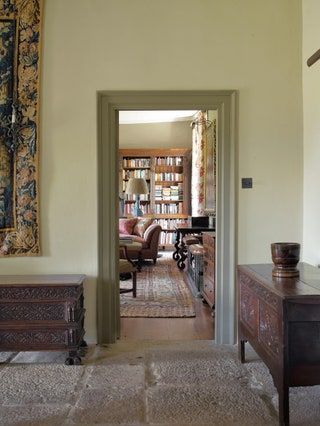 Modern Victorian Interior Design, Flagstone Floor, Old English Manor, Modern Victorian Interiors, Craftsman Interior Design, Victorian Interior Design, Earthy Greens, Radiators Modern, Craftsman Interior