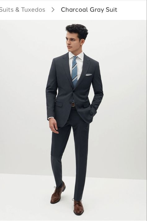 Charcoal Gray suit from Suit Shop Grey Suit Men, Charcoal Gray Suit, Groomsmen Suits, Gray Suit, Wedding Suits Men, Suit Shop, Charcoal Grey, Wedding Men, Wedding Suits