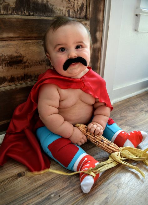 #NachoLibre #NachoLibreCostume #NachoLibreBabyCostume #HalloweenCostume 8 Months Halloween Costume, Funny Baby Halloween Costumes For Boys, Baby Costumes For Boys Family, 2 Under 2 Halloween Costumes, Funny Infant Halloween Costumes, First Halloween Costumes Boy, Newborn Baby Halloween Costumes For Boys, 8 Month Old Halloween Costume Boy, Baby Boy Halloween Costumes Diy