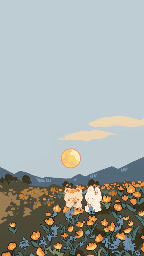 Autumn Iphone Wallpaper, Cute White Bunny, Bear Pumpkin, Iphone Wallpaper Cute, Korean Wallpaper, Cocoppa Wallpaper, Cute Autumn, Bunny And Bear, Whatsapp Wallpaper