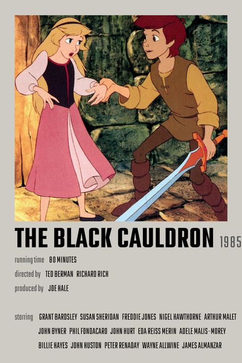 The Black Cauldron Movie Poster Old Disney Movies, Old Cartoon Shows, Good Animated Movies, Black Cauldron, Disney Movie Posters, Movies To Watch Teenagers, Iconic Movie Posters, Girly Movies, Film Posters Minimalist