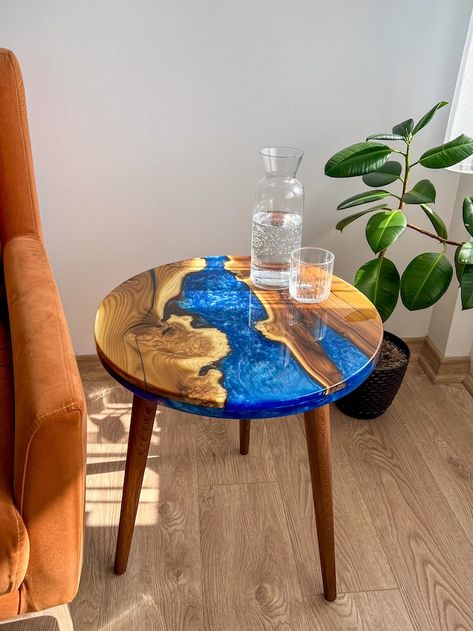 AnatoliaWoodsEpoxy - Etsy Poland Resin End Table, Resin Side Table, River Side, Wild Olive, Wood End Table, Epoxy Table, Wood And Resin, Bedside Night Stands, Resin Furniture