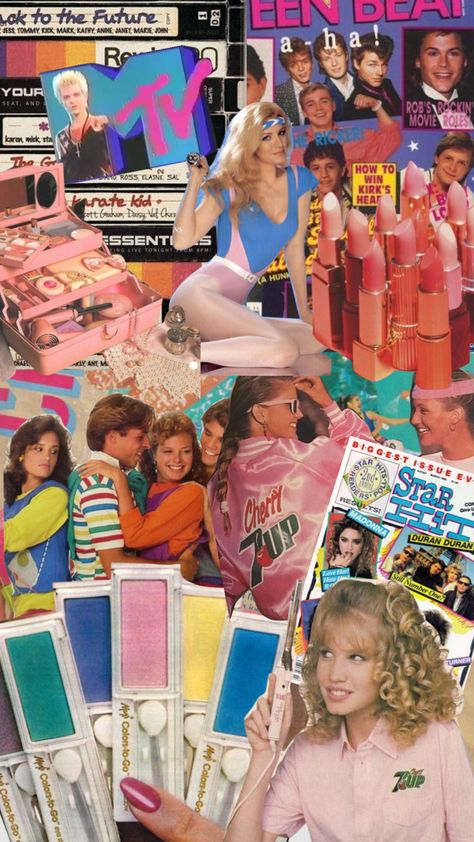 80s teen girl excess 1980 Teenage Fashion, 80s Teen Aesthetic, 80s Popular Girl, 80s Popular Girl Aesthetic, 80s Teen Fashion, 1980s Teen Bedroom, Teens In The 80s, 80s Music Wallpaper Collage, Girlschool Band 80s