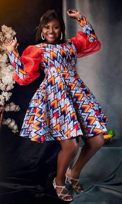 African Dress For Ladies, Vintage Dress Wedding, Wedding Dress Midi, Gown Ankara, Prom Dress Short, Dress For Ladies, Ankara Short Gown Styles, Long African Dresses, Ankara Gowns