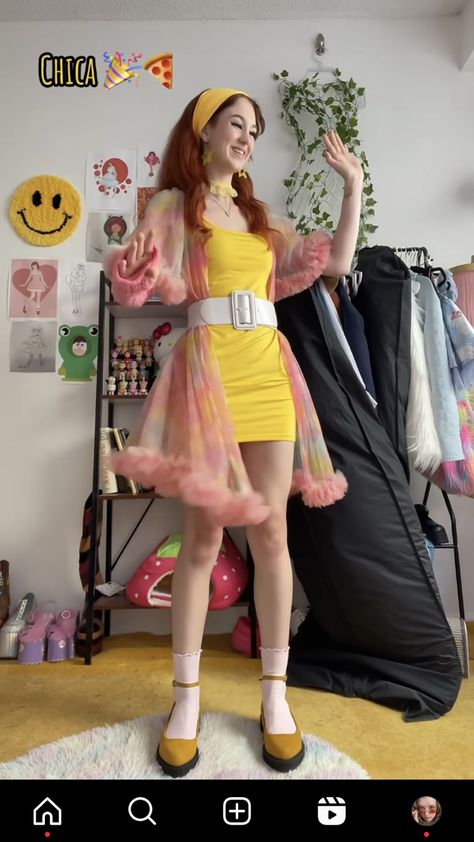 Crazy Cute Outfits, Fancy Pink Outfits Classy, Bright Alternative Fashion, Memecore Fashion, Novelty Outfits, Maximalist Outfits Vintage, Girly Pop Aesthetic Outfits, Campy Outfit, Colorful Maximalist Outfit