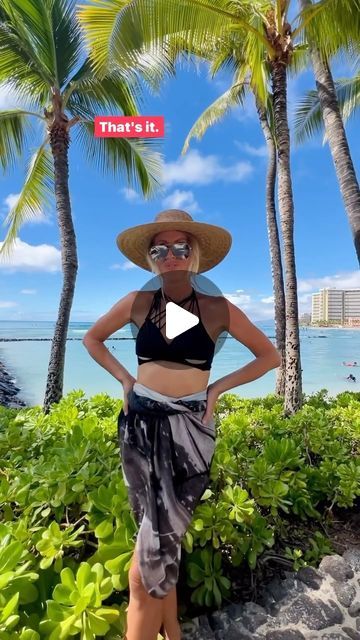 Monica D 🌺 Hawaii 🏖 Beach on Instagram: "30 days of scarves challenge! Day 16! *  Here’s a hack how to make a cute midi skirt from your beach sarong. * Wrap it around your body , bring ends in front of you. Cross them two times , twist both of them and tie them on the back. * What do you think? * If you need a slower version comment “slower” and I will send you a video with a slower version in a private message. * 🧣 @merstbarth ; it’s a cashmere oversized scarf , which you can use on the beach as a sarong as well as a scarf for all kinds of weather outfits, its very versatile. • • • •  #fashionhacks #fashionhack #vacationoutfit #summerlooks #summeroutfitinspo #sarongskirt #summeroutfitideas #sarong #sarongstyling #pareo #pareostyling #hawaii #summeroutfit #resortwear #summerwithseafolly Beach Wear Fashion, Vacation Beach Outfit, Cute Midi Skirt, Beach Outfit Vacation, What To Wear On Vacation, Sarong Wrap, Sarong Skirt, Weather Outfits, Beach Sarong