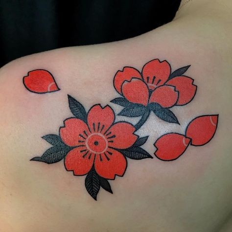 Sakura. #tattoo #tattooing #ink #inked #irezumi #japanesetattoo #japanesetraditional #japanesetraditionaltattoo #ukiyoe Watercolor Japanese Art, Ukiyoe Tattoo, Watercolor Japanese, Tattoo Samples, Sakura Tattoo, Japanese Flower Tattoo, Tattoo Lettering Styles, Tattoos Traditional, Tattoo Watercolor