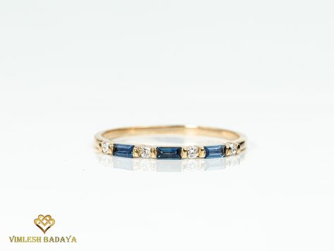 Solid Gold Sapphire Baguette Ring, Sapphire Stacking Ring, Eternity Wedding Ring, Sapphire Ring, Baguette Ring, Dainty Minimalist Jewelry Description: Adorn your finger with this elegant Solid Gold Sapphire Baguette Ring. Perfect as a stacking ring or an eternity wedding ring, its dainty and minimalist design makes it a versatile addition to any jewelry collection. Ideal for any occasion, this sapphire ring adds a touch of sophistication and timeless beauty. Classy blue sapphire baguette ring wi Sapphire Baguette Ring, Wedding Ring Sapphire, Emerald Cut Wedding Band, Sapphire Diamond Wedding Band, Ring Saphir, Sapphire Eternity Ring, Eternity Wedding Ring, Ring Baguette, Saphir Ring