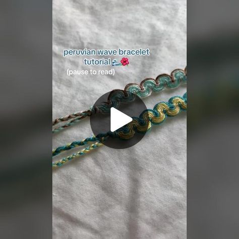 How To Do Wave Bracelet, How To Make Wave Bracelet, Ocean Waves Bracelet Tutorial, Peruvian Wave Bracelet Tutorial, How To Make Peruvian Wave Bracelet, Peruvian Bracelets Tutorial, Peruvian Wave Bracelet, Bracelet Tutorials, Wave Bracelet