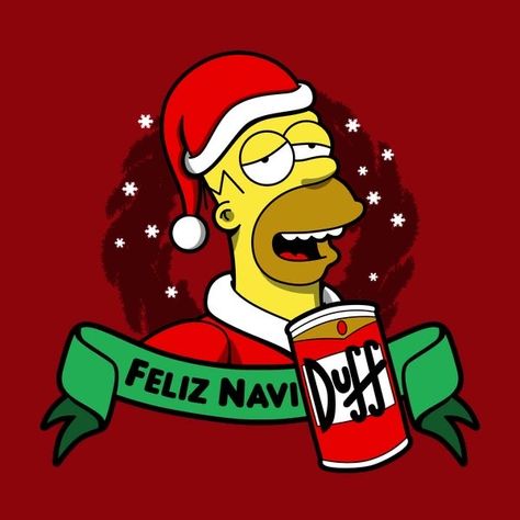 Homer Simpson Christmas, Simpsons Christmas Wallpaper, Christmas Simpsons, Simpson Christmas, The Simpsons Christmas, Simpsons Christmas, Rick And Morty Stickers, Homer And Marge, Simpson Wallpaper Iphone