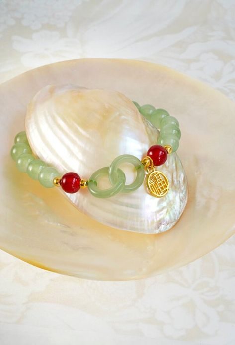 Lucky Fu Charm Circle Jade Bracelet, Good Fortune 8mm - Etsy Disney Princess Tea Party, Lucky Charm Bracelet, Princess Tea Party, Good Luck Bracelet, Unique Gift Items, Jade Bracelet, Agate Bracelet, Red Agate, Sons Birthday