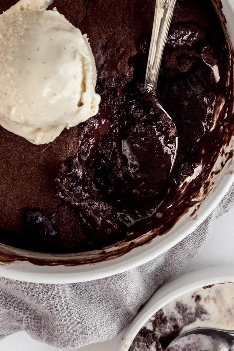 chocolate-self-saucing-pudding-3 English Dessert Recipes, Chocolate Self Saucing Pudding, Self Saucing Chocolate Pudding, Gluten Free Pudding, Australian Recipes, Pudding Cakes, English Desserts, Self Saucing Pudding, Baking Photography