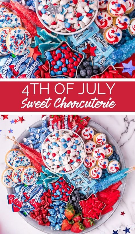 Are you ready to celebrate the 4th of July? Create this fun, 4th of July Sweet Charcuterie Board for the kids this year. via @familyfresh 4th Of July Kids Charcuterie Board, 4th Of July Candy Charcuterie Board, Fourth Of July Charcuterie, Vanilla Tootsie Rolls, Sweet Charcuterie Board, 4th Of July Charcuterie Board, 4th Of July Candy, Sweet Charcuterie, Plain Sugar Cookies