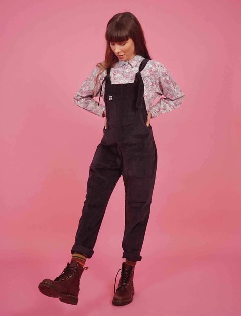 Dungarees Outfit, Andro Fashion, Dungaree Outfit, Corduroy Dungarees, Lucy And Yak, Comfy Clothing, Androgynous Fashion, Goth Outfits, Character Outfits