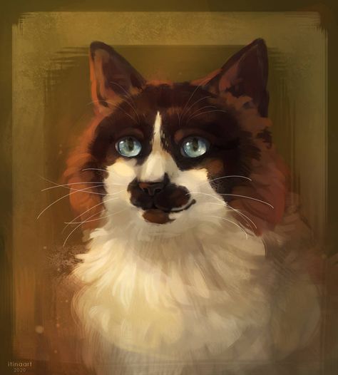 I'm bad at giving titles by iTinaArt Chiaroscuro, Cat Portraits, Cat Painting, Cat Drawing, Artsy Fartsy, 그림 그리기, Pretty Art, Animal Paintings, Art Sketchbook