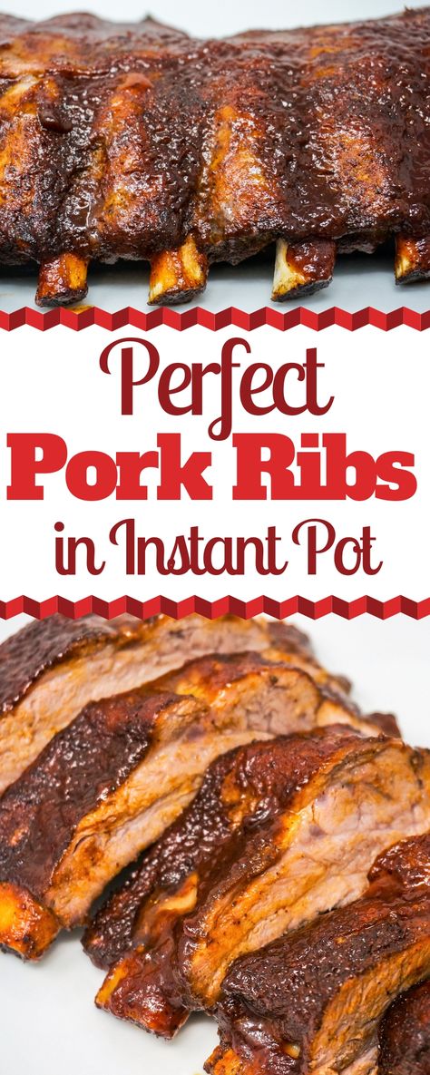 Ribs In The Instant Pot, Instant Pot Baby Back Ribs, Babyback Ribs, Instant Pot Ribs Recipe, Rack Of Pork, Pot Dinners, Instant Pot Pork, Back Ribs, Baby Back Ribs