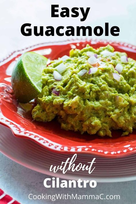 You just need five minutes to make this Easy Guacamole Without Cilantro! It's delicious and happens to be keto friendly and vegan. #easyguacamolerecipe #guacamolewithoutcilantro #guacamoledip Guacamole Recipe Without Cilantro, Keto Guacamole Recipe, Mexican Guacamole, Homemade Guacamole Recipe, Guacamole Recipe Easy, Awesome Appetizers, Guacamole Dip, How To Make Guacamole, Easy Guacamole