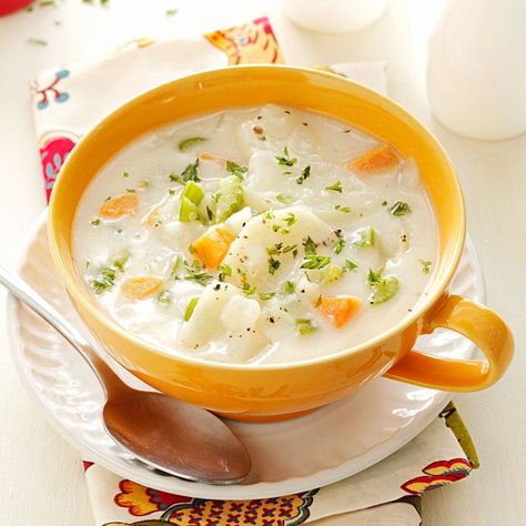 Low Sodium Soup, Homemade Potato Soup, Cauliflower Soup Recipes, Baked Potato Soup, Low Sodium Recipes, Potato Soup Recipe, Creamy Potato, Cauliflower Soup, Think Food