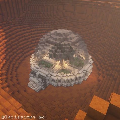 Godalions Minecraft on Instagram: “Beautiful Mars base from @latissimus.mc ! ---------------------------------------------------------------------------- Follow…” Minecraft Space, Minecraft V, Minecraft Small House, Solar City, Rumah Minecraft Sederhana, Underwater House, Community Design, Cool Minecraft Creations, Minecraft Plans