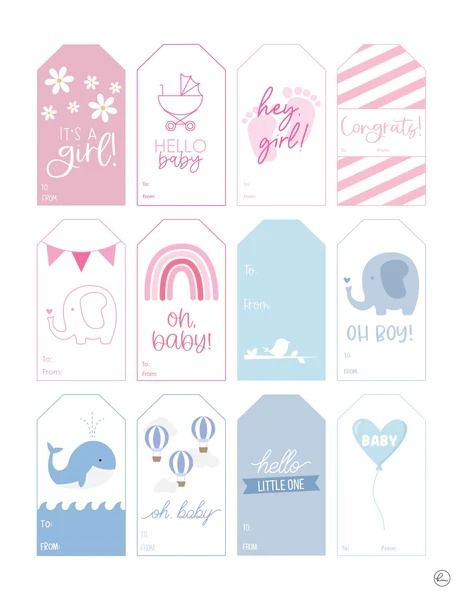 Choose from 425+ baby shower gift tags for your next baby shower present. All tags are 100% FREE and can be printed from home. Congrats On New Baby, Baby Gift Tags, Baby Shower Tags, Free Printable Tags, Baby Printables, Free Printable Gift Tags, Congratulations Baby, Baby Shower Presents, Baby Shower Gifts For Boys