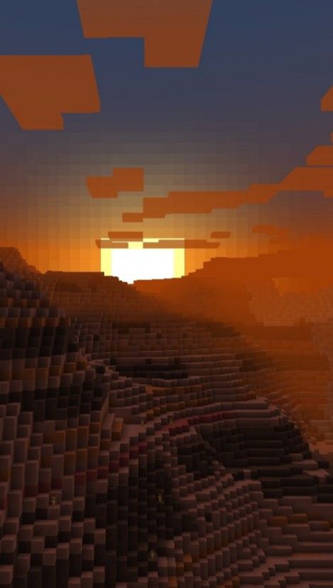 Minecraft Sunset Wallpaper, Minecraft Sunset, Minecraft Biomes, Minecraft Backgrounds, Gaming Aesthetic, Sunrise Wallpaper, Oc Board, Minecraft Pictures, Minecraft Wallpaper