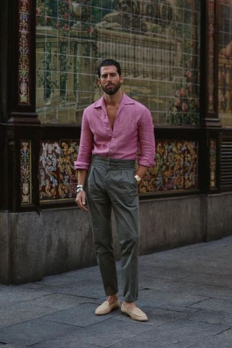 Italian Fashion Street, Mens Wedding Attire, Classy Outfits Men, Wedding Outfit Men, Mens Casual Outfits Summer, Men Fashion Casual Shirts, Mens Fashion Edgy, Men's Outfits, Mens Casual Dress Outfits