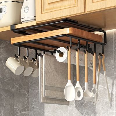 Pot Lid Storage, Organiser Cucina, Under Cabinet Storage, Wand Organizer, Bilik Air, Closet Rack, Shelf Baskets Storage, Hanging Cabinet, Closet Kitchen