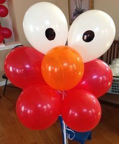 Elmo Birthday Party Balloons Birthday Balloons Ideas, Elmo Birthday Party Ideas, Elmo Birthday Party Boy, Ernie Und Bert, Balloons Ideas, Cookie Monster Birthday, Elmo Birthday Party, Sesame Street Birthday Party, Elmo Party