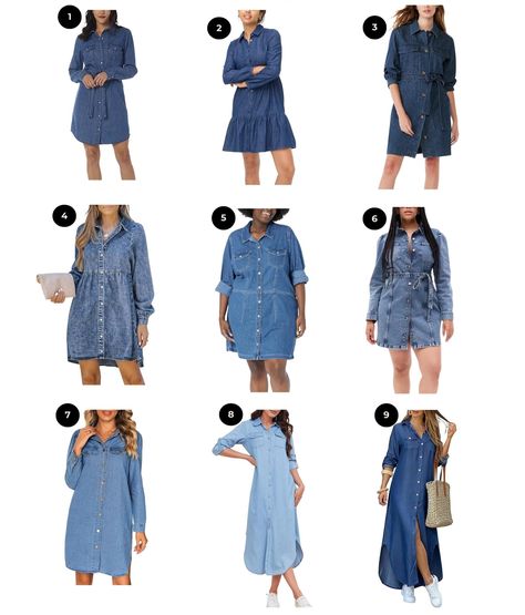 Midi Denim Dress, Style A Denim Dress, Denim Dress Fall, Denim Dress Outfit, Dresses For Fall, Slip Shorts, Places To Shop, Midi Denim, Denim Dresses