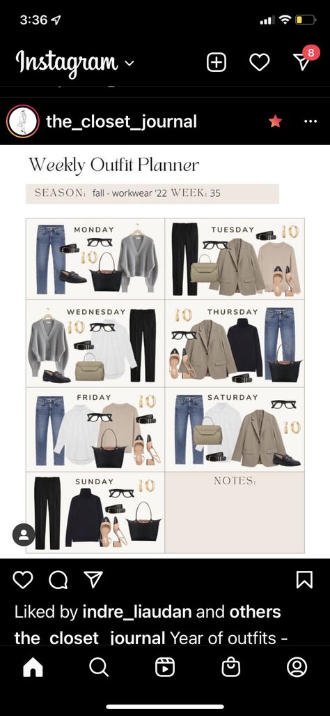 Weekly Outfit Planner, Outfit Planner, Fall Workwear, Winter Capsule Wardrobe, Weekly Outfits, Casual Attire, Weekly Planner, Winter Wardrobe, Everyday Outfits