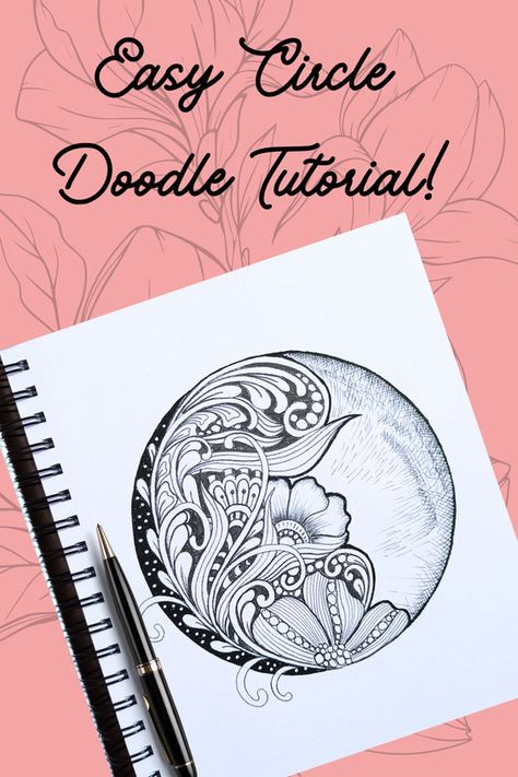 This relaxing doodle drawing is perfect for beginners and art enthusiasts alike. Whether you're looking to practice mindfulness or explore your creativity, this tutorial will help you unwind and express yourself through art. Easy Patterns To Draw Doodles, Creative Circle Design, Doodles Zentangles Easy, How To Draw Mandala For Beginners, Zentangle Flower Doodles, Doodle Tutorial, Flower Art Design, Circle Doodles, Zendoodle Art